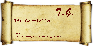 Tót Gabriella névjegykártya