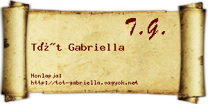 Tót Gabriella névjegykártya